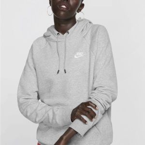 Nike Sportswear Essential Fleece Hoodie Heather Grey